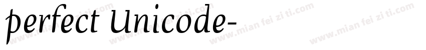 perfect Unicode字体转换
